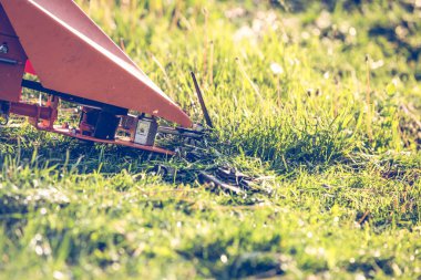 Profesyonel çim biçme makinesi.