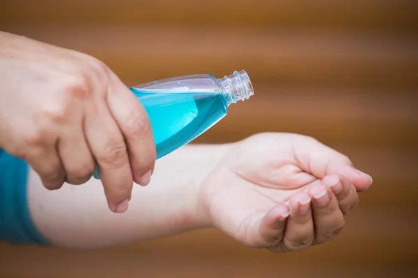 Hand spray disinfection due to coronavirus pandemic