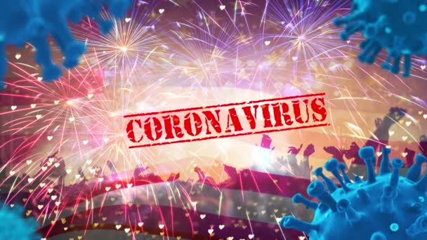 Feier Juli Während Der Coronavirus Pandemie — Stockvideo