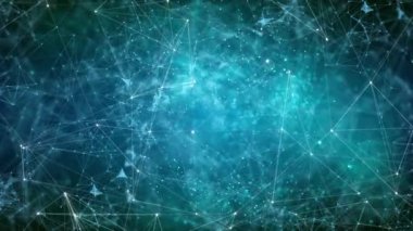 Soyut mavi teknoloji ağ arkaplanı