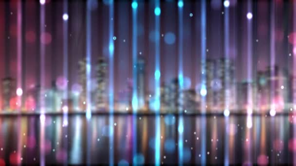 抽象都市の背景 都会の夜 — ストック動画