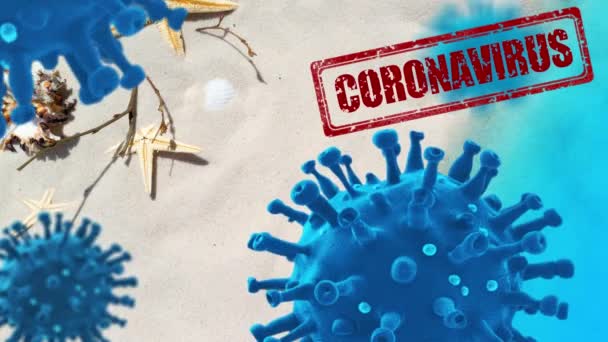 Καλοκαιρινές Διακοπές Ακυρώθηκαν Λόγω Concept Coronavirus — Αρχείο Βίντεο