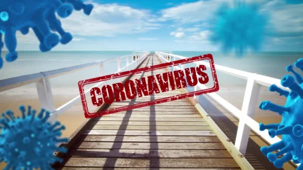 Καλοκαιρινές Διακοπές Ακυρώθηκαν Λόγω Concept Coronavirus — Αρχείο Βίντεο