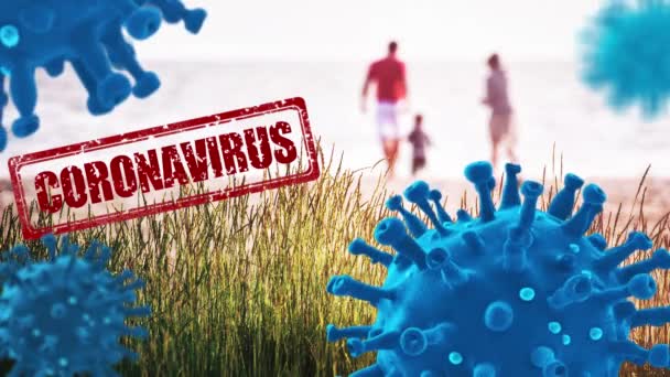 Καλοκαιρινές Διακοπές Ακυρώθηκαν Λόγω Concept Coronavirus — Αρχείο Βίντεο