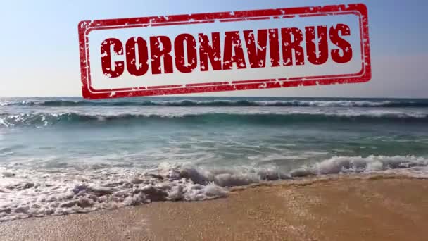 Sommar Semester Inställd Grund Coronavirus Koncept — Stockvideo