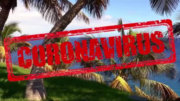 Férias Verão Canceladas Devido Conceito Coronavírus — Vídeo de Stock