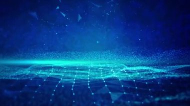 Mavi soyut teknoloji dijital dalga arkaplanı