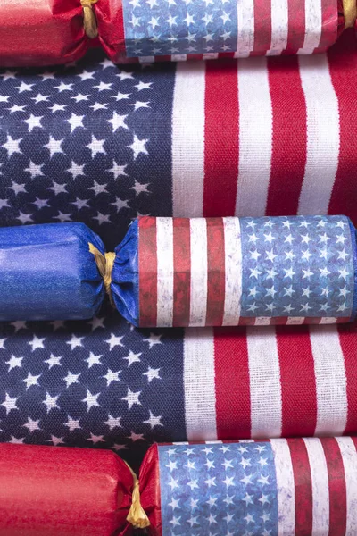 Decorazioni Della Bandiera Americana Celebrazione Del Luglio Independence Day — Foto Stock