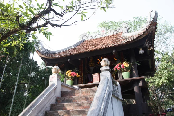 Hanoj Vietnam Duben 2018 Pillar Pagoda Historických Buddhistických Byl Postaven Stock Obrázky