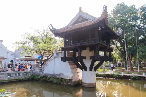 Hanoj Vietnam Duben 2018 Pillar Pagoda Historických Buddhistických Byl Postaven Royalty Free Stock Obrázky