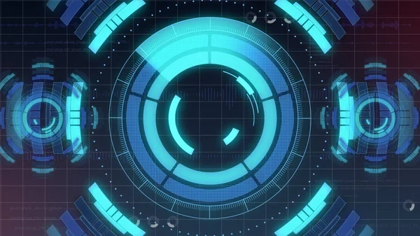 Fütüristik dijital Hud teknoloji Kullanıcı arabirimi, çeşitli teknoloji öğeleri iletişim iş yenilik kavramı ile Radar ekranı