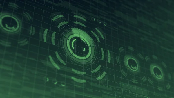 Fütüristik dijital Hud teknoloji Kullanıcı arabirimi, çeşitli teknoloji öğeleri iletişim iş yenilik kavramı ile Radar ekranı