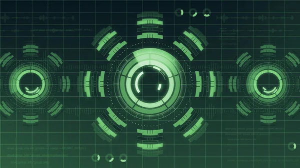 Fütüristik dijital Hud teknoloji Kullanıcı arabirimi, çeşitli teknoloji öğeleri iletişim iş yenilik kavramı ile Radar ekranı