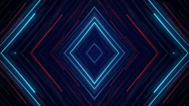 mavi neon ışığı soyut görsel geometri hareketli grafik teknolojisi dijital konsept