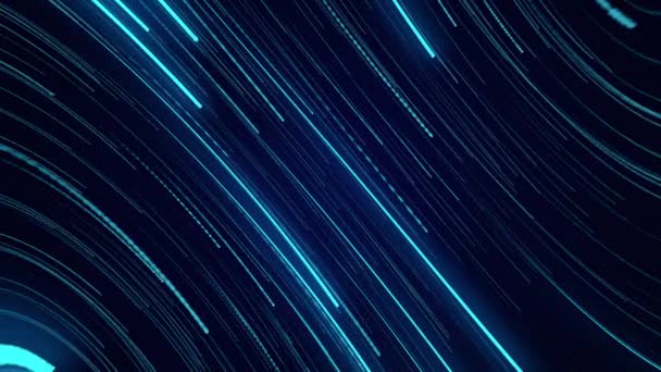 Blue Neon Light Abstract Visual Geometry Motion Graphic Technology Digital — 图库视频影像