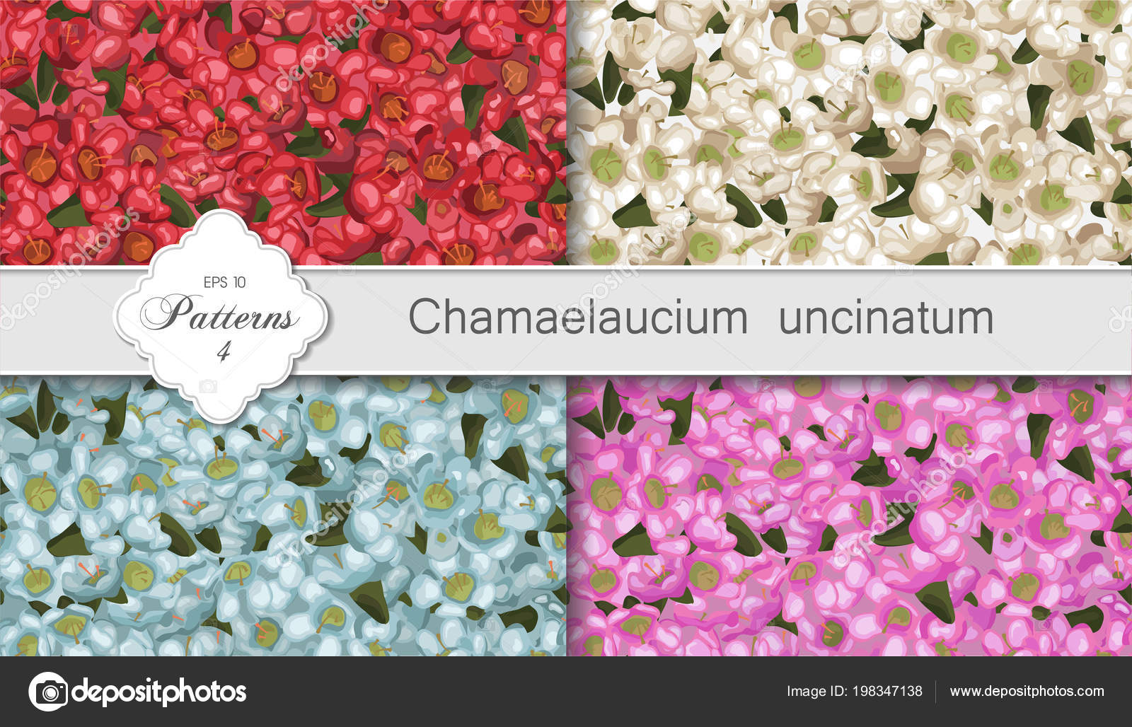 Modèle Sans Couture Dessin Aquarelle Floral Vector Valeur