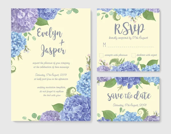 Set of vector wedding invitation, greeting card, save date. leav
