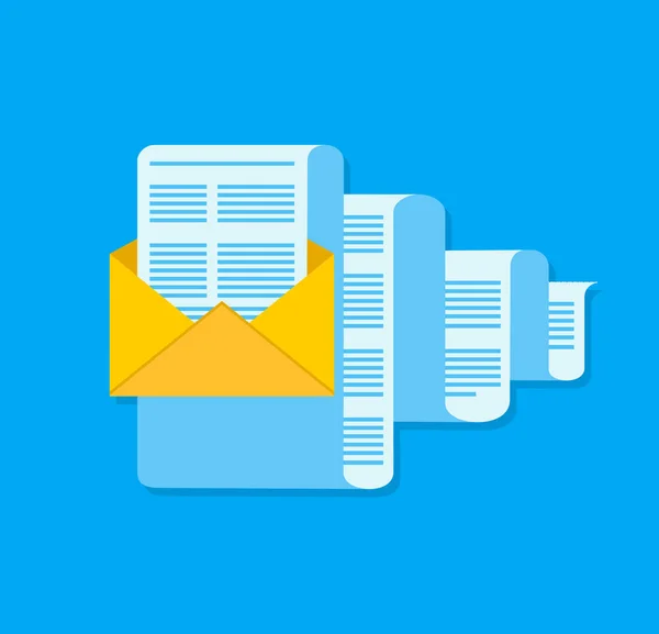 Letter in the envelope. Email marketing concept. Vector illustration.