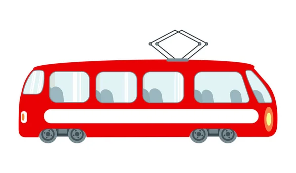 Tramway Illustration Enfant Tramway Illustration Vectorielle Isolée Sur Fond Blanc — Image vectorielle