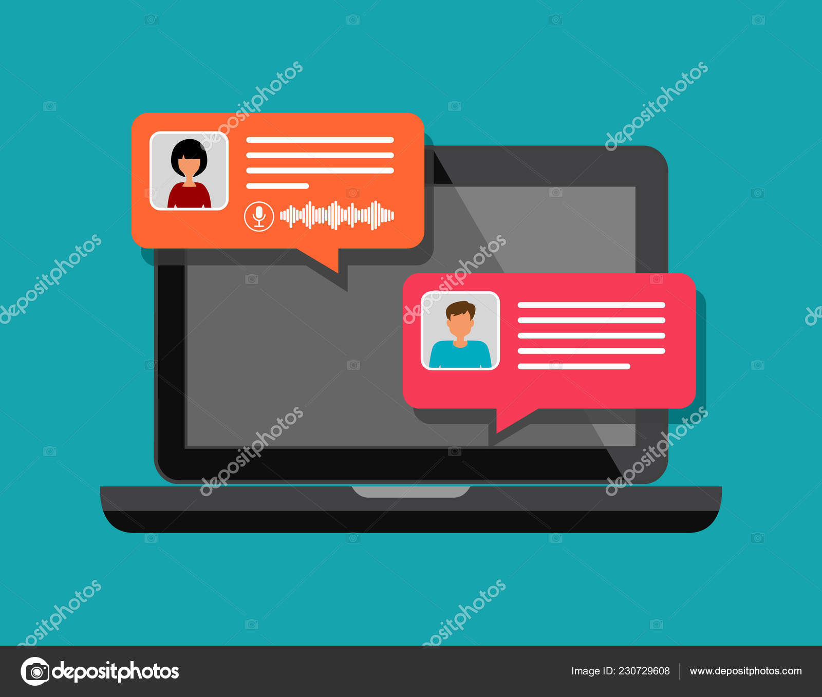 Online Chat Vector Illustration Flat Design Laptop With Chatting Bubble Notifications Concept Of People Messaging On Internet Vector Illustration Vector Image By C Dve Koshki Mail Ru Vector Stock Online Chat Vector Illustration Flat Design Laptop With Chatting Bubble Notifications Concept Of People Messaging On Internet Vector Illustration Vector Image By C Dve Koshki Mail Ru Vector Stock