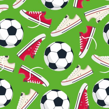 Futbol mu? Futbol sahası. Şablon. Sonsuz yinelenen elementlerle vektör illüstrasyonu