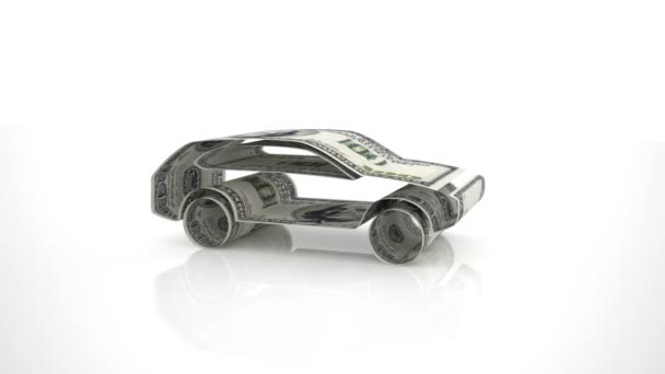 Samochód, generowane na podstawie bonów pieniężnych, kredytów samochodowych — Wideo stockowe