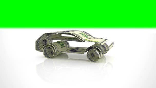 Samochód, generowane na podstawie bonów pieniężnych, kredytów samochodowych — Wideo stockowe