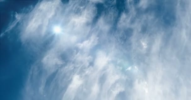 Avion voler par jour ensoleillé ciel bleu. boucle vidéo — Video