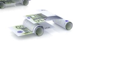 Araba euro Not, arabalar, araba için para maliyeti, arabalar, Üretim otomasyon, video döngü konveyör Meclisi satın almak için borç verme otomatik endüstri kavramı oluşturulur