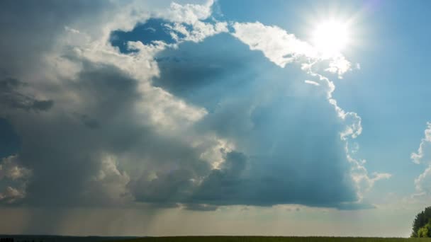 Beautiful time lapse over a keen summer landscape video loop — Stock Video