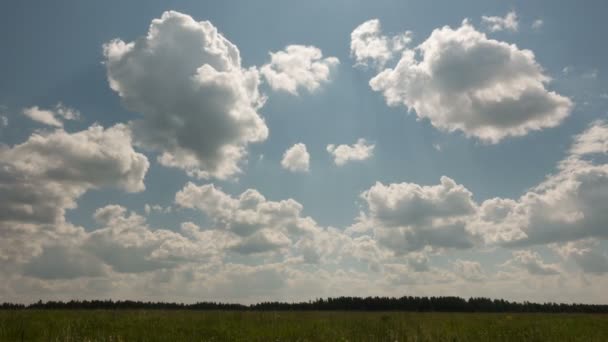 Hermoso lapso de tiempo sobre un paisaje de verano agudo — Vídeos de Stock