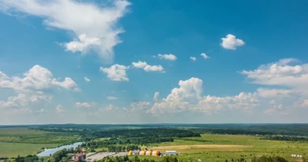 Beautiful time lapse over a keen summer landscape — Stock Video