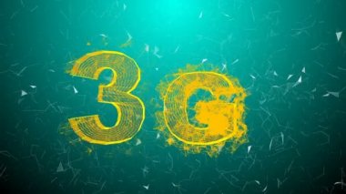 Bilgisayar oluşturulan, 5g bağlantı teknolojisi animasyon. Alfa kanalı