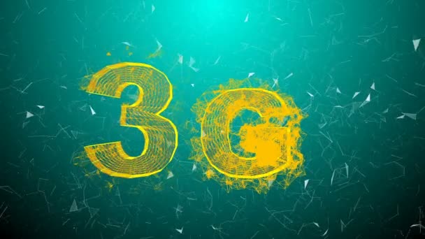 Wygenerowany komputerowo, 5g łączność technologia animacji. kanał alfa — Wideo stockowe