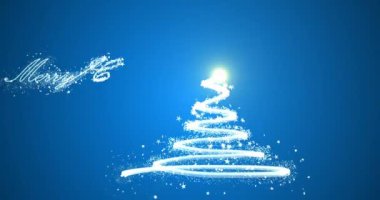 Düşen kar taneleri, alfa kanalı Fireworks'ten ile stilize Noel ağacı