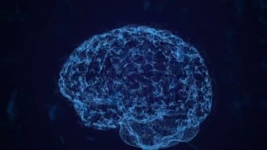 beyin animasyon, veri madenciliği, modern bilgisayar teknolojisinin derinlemesine çalışma. İnsan beyni modeli birçok çizgileri ve noktaları oluşuyordu. Alfa kanalı