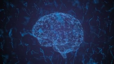 beyin animasyon, veri madenciliği, modern bilgisayar teknolojisinin derinlemesine çalışma. İnsan beyni modeli birçok çizgileri ve noktaları oluşuyordu. Alfa kanalı