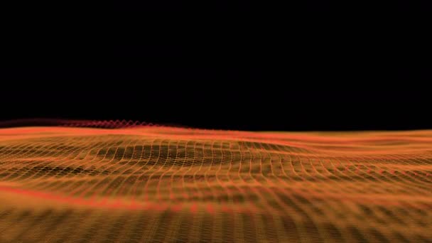 波の三次元アニメーションを抽象的な抽象的な背景 — ストック動画