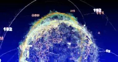 soyut küre parçacıklar ve pleksus yapısı ile. Dijital teknoloji gezegen kıta şekillendirme ile. Triangulated yapısı. Işımalar ve parçacıklar. Alfa kanalı