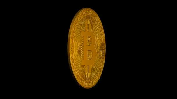 Bitcoin blockchain criptomoneda red de encriptación digital por dinero mundial — Vídeo de stock