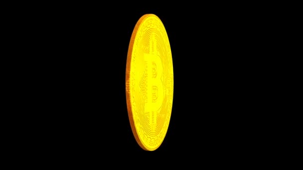 Bitcoin blockchain crypto valuta digitale codering netwerk voor wereld geld, alpha-kanaal — Stockvideo