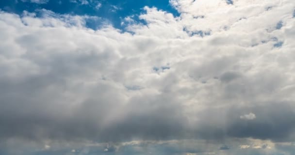 Nuboso lapso de tiempo Cumulus Nube Billows Time Lapse, bucle de vídeo — Vídeos de Stock