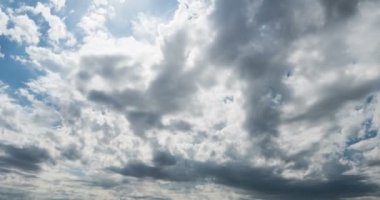 Uçan kümülüs bulutları, güzel bulutlar zaman atlamalı