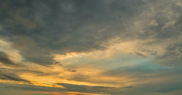 Bela noite por do sol Time Lapse — Vídeo de Stock