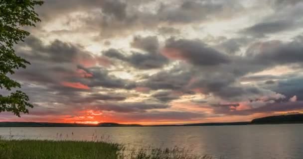 Schöner Abend Sonnenuntergang Zeitraffer — Stockvideo