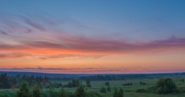 Dawn time lapse over een prachtig landschap — Stockvideo