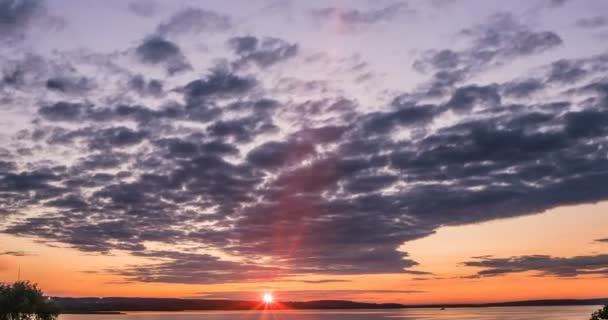 Schöner Abend Zeitraffer Sonnenuntergang Abendhimmel — Stockvideo