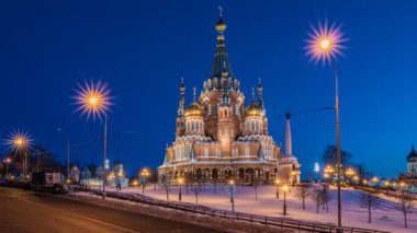 Rusya, Udmurt Cumhuriyeti, İzhevsk, St. Michaels Katedrali, zaman aşımı, İzhevsk 'teki güzel manzara.