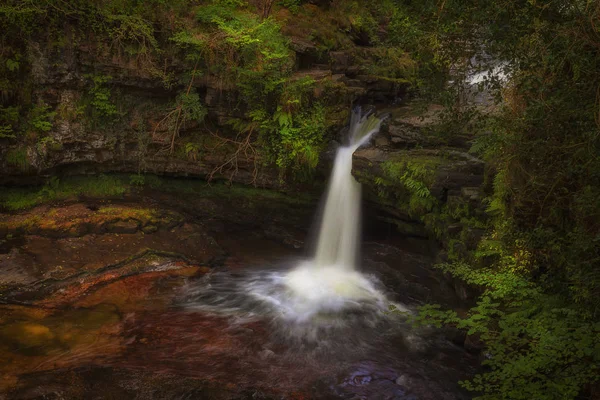 Het Bovengedeelte Van Sgwd Clun Gwyn Waterval Van Westelijke Jordaanoever — Stockfoto