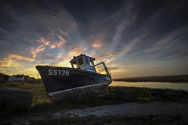 Editorial Swansea Reino Unido Septiembre 2018 Viejo Barco Pesquero Pueblo — Foto de Stock